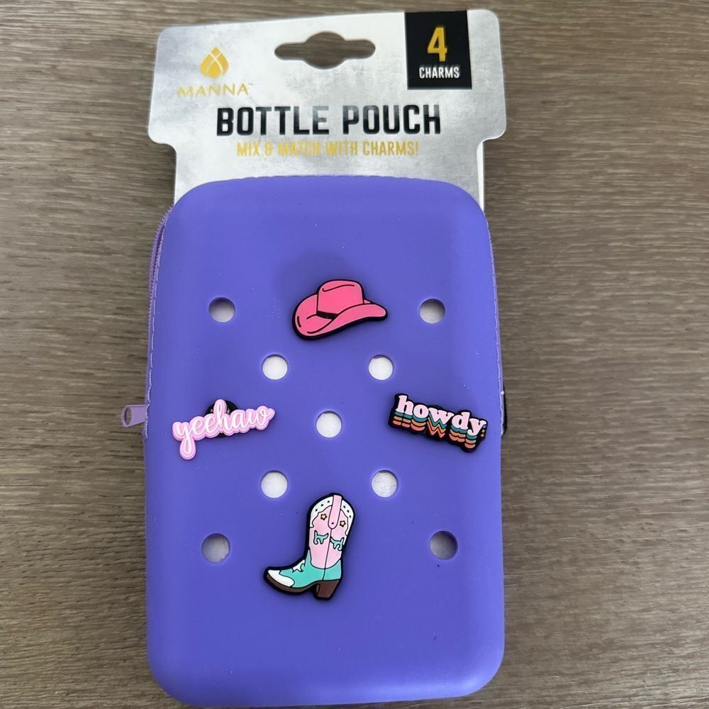 Manna Purple Bottle Pouch Western Cowboy Decor Charms
